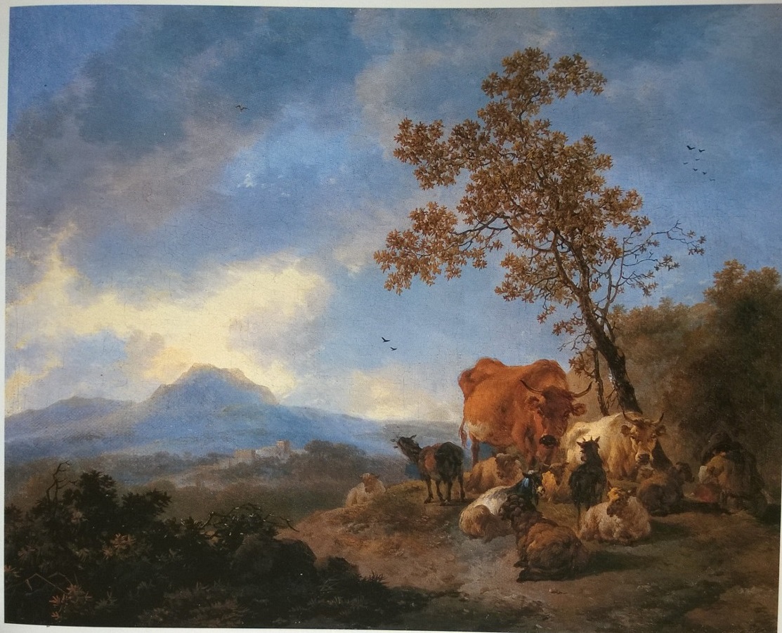Mountain Landscape with Cattle and Herdsman